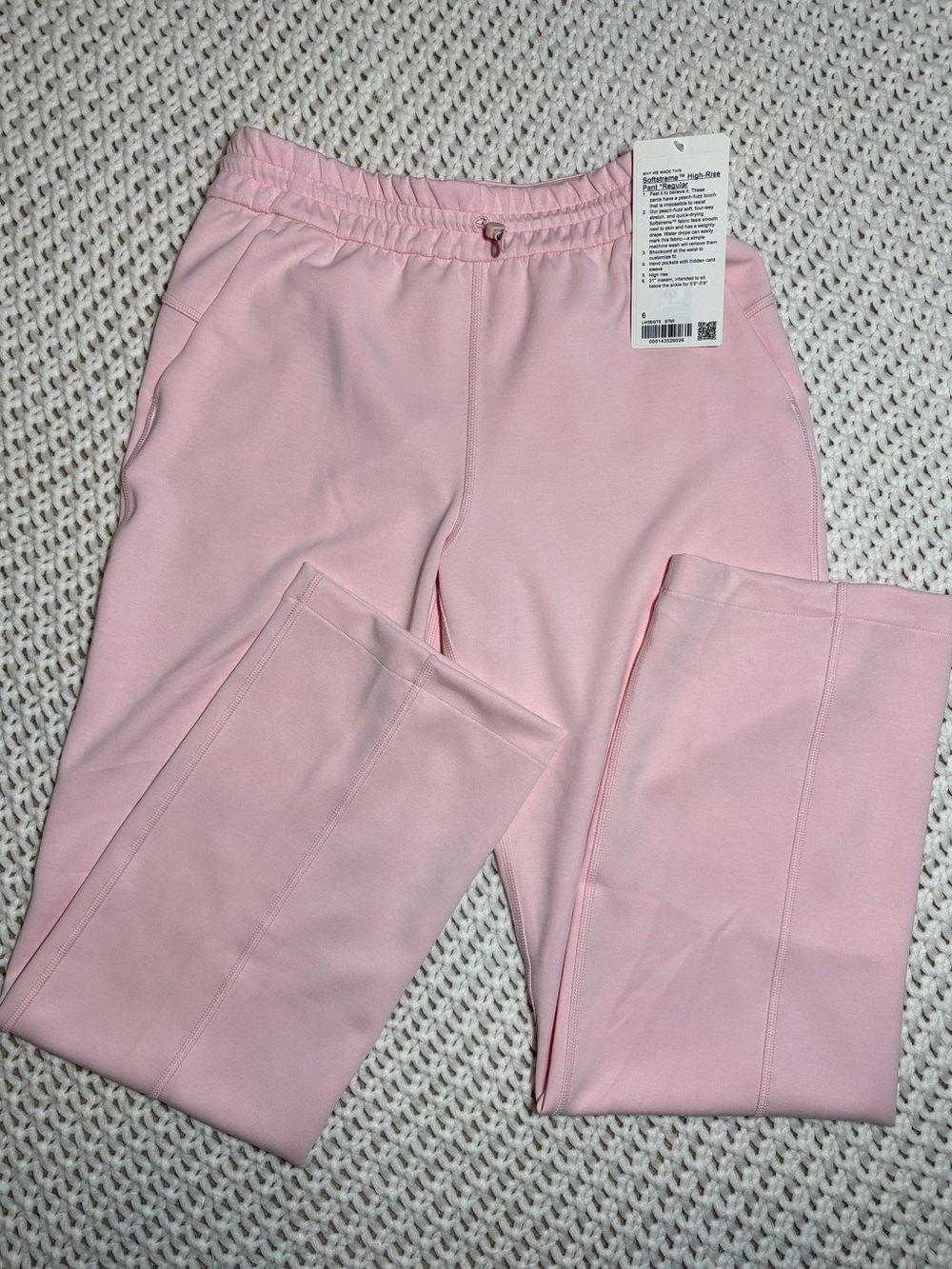 RARE! lululemon strawberry milkshake Softstreme high rise plant regular size 6